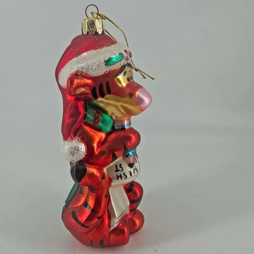 Disney Tigger Winnie the Pooh European Style Glass Ornament Santa’s Best